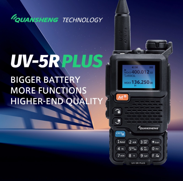 OpenSourceSDRLab UV-5R Plus Portable Multi Band Ham Radio Transceiver Type-C Handheld Two Way Radio AM/FM Aviation Air Band Reception