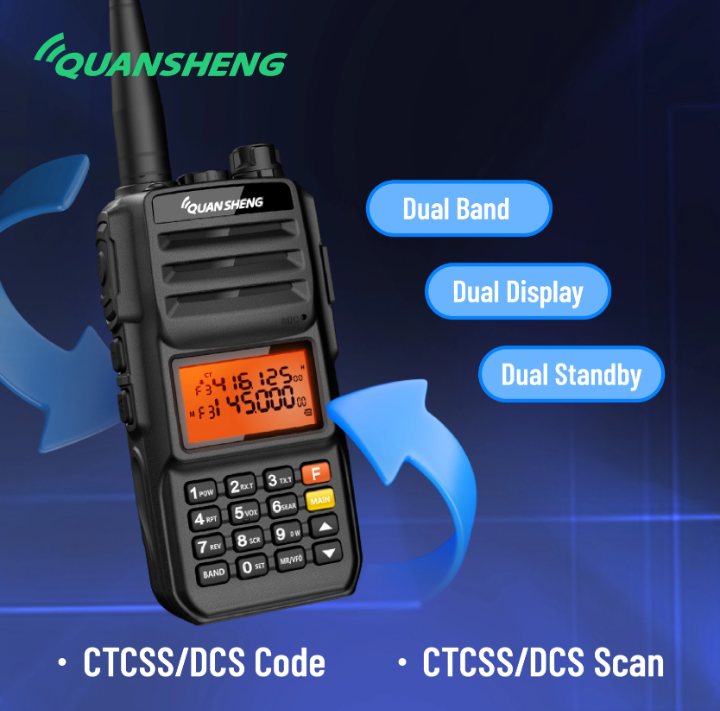 OpenSourceSDRLab TG-UV2 PLUS  Long Distance Dual Band Handheld Transceiver 10W High Output Power Walkie Talkie with FM Two Way Radio