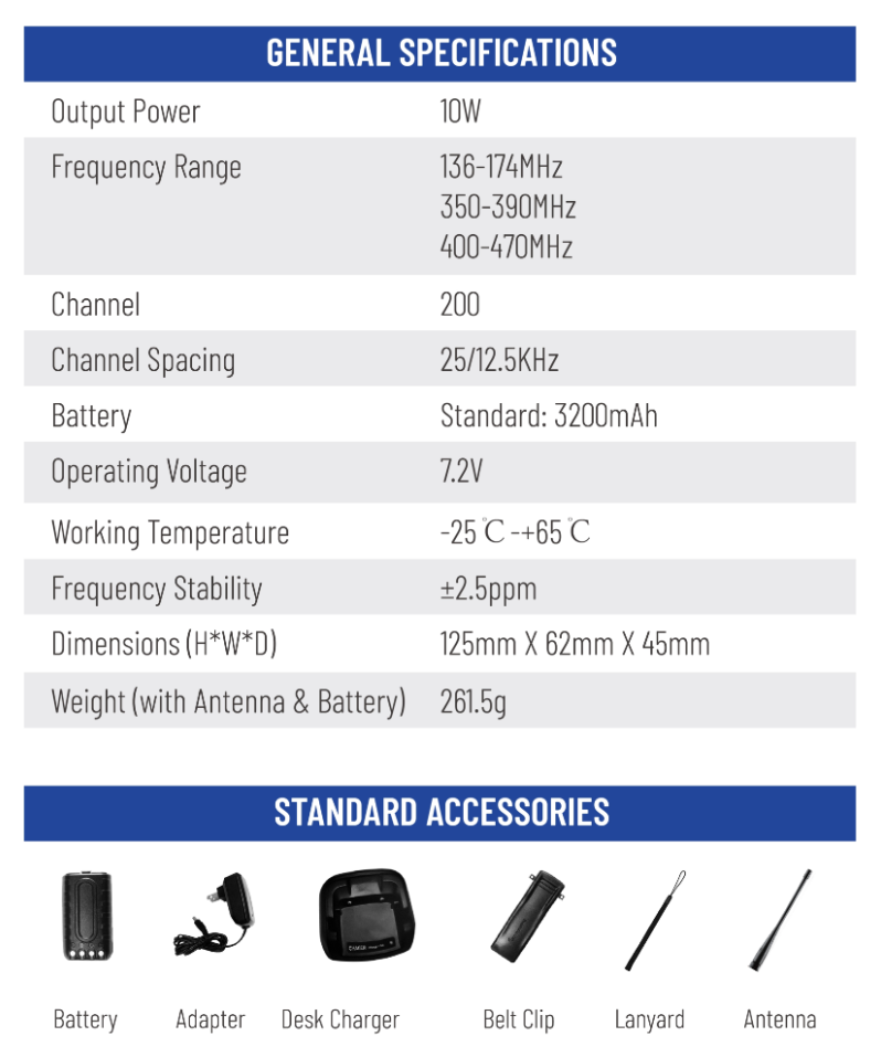 OpenSourceSDRLab TG-UV2 PLUS  Long Distance Dual Band Handheld Transceiver 10W High Output Power Walkie Talkie with FM Two Way Radio