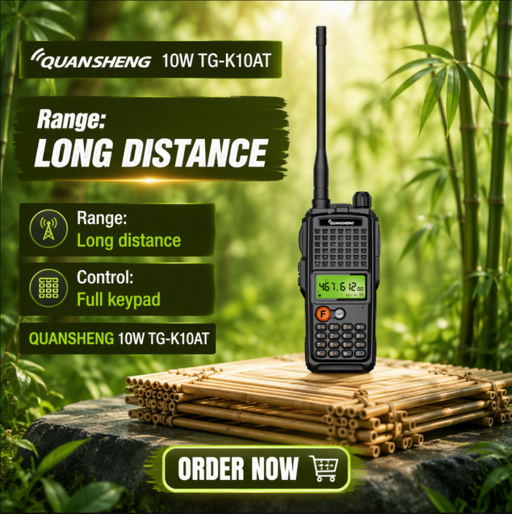 OpenSourceSDRLab TG-K10AT Professional Two Way Radio 10W Output Power 4000mAh Battery Long Standby Walkie Talkie for Taxi Fleet