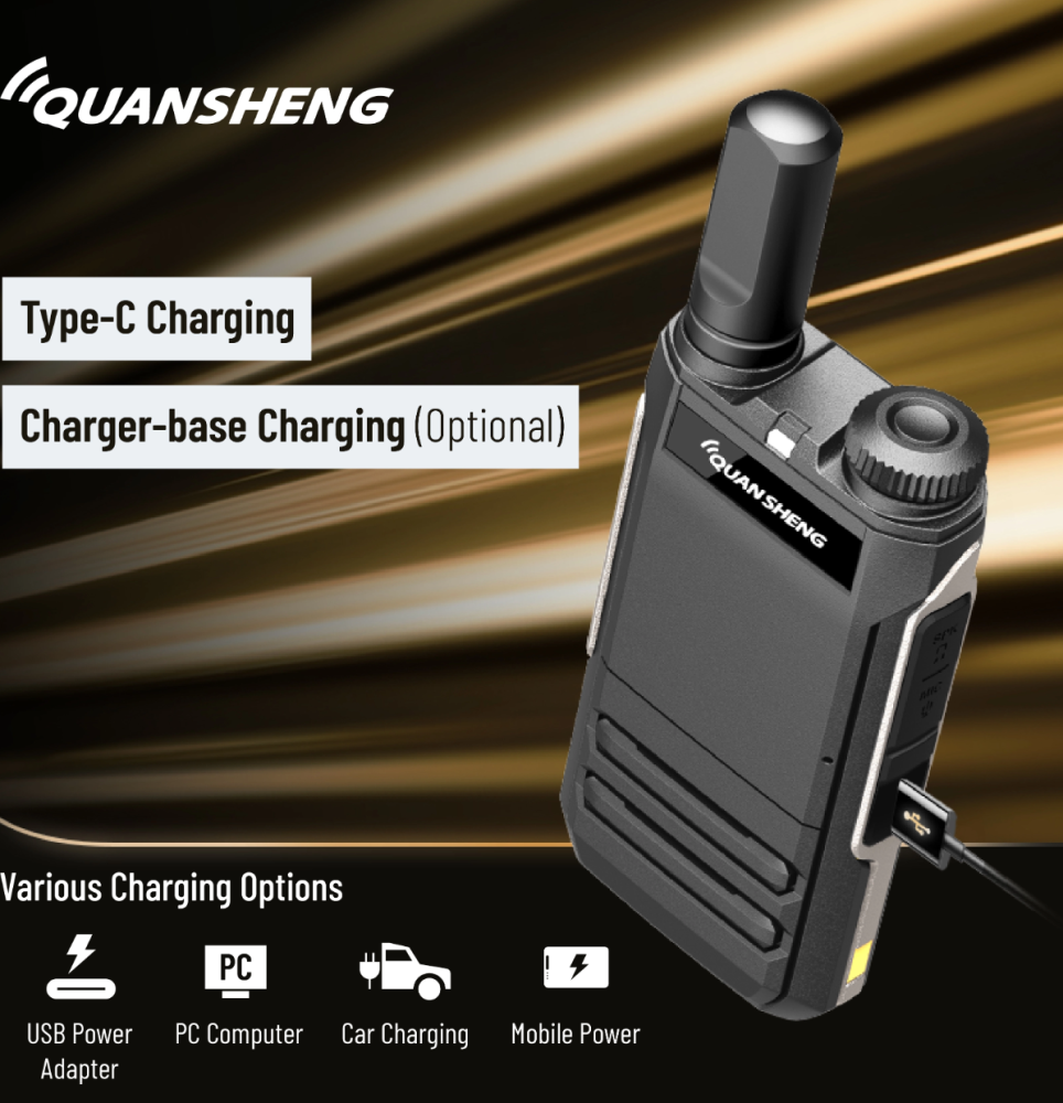 OpenSourceSDRLab TG-A2 Portable FM Transceiver Two Way Radio One Key Copy Frequency Channel Lock Type-C Charging Analog Walkie Talkie