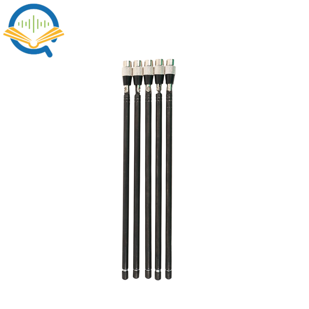 OpenSourceSDRLab 1pcs SMA male 88MHz-1GHz black stainless steel plated rod antenna compatible with HackRF Pro