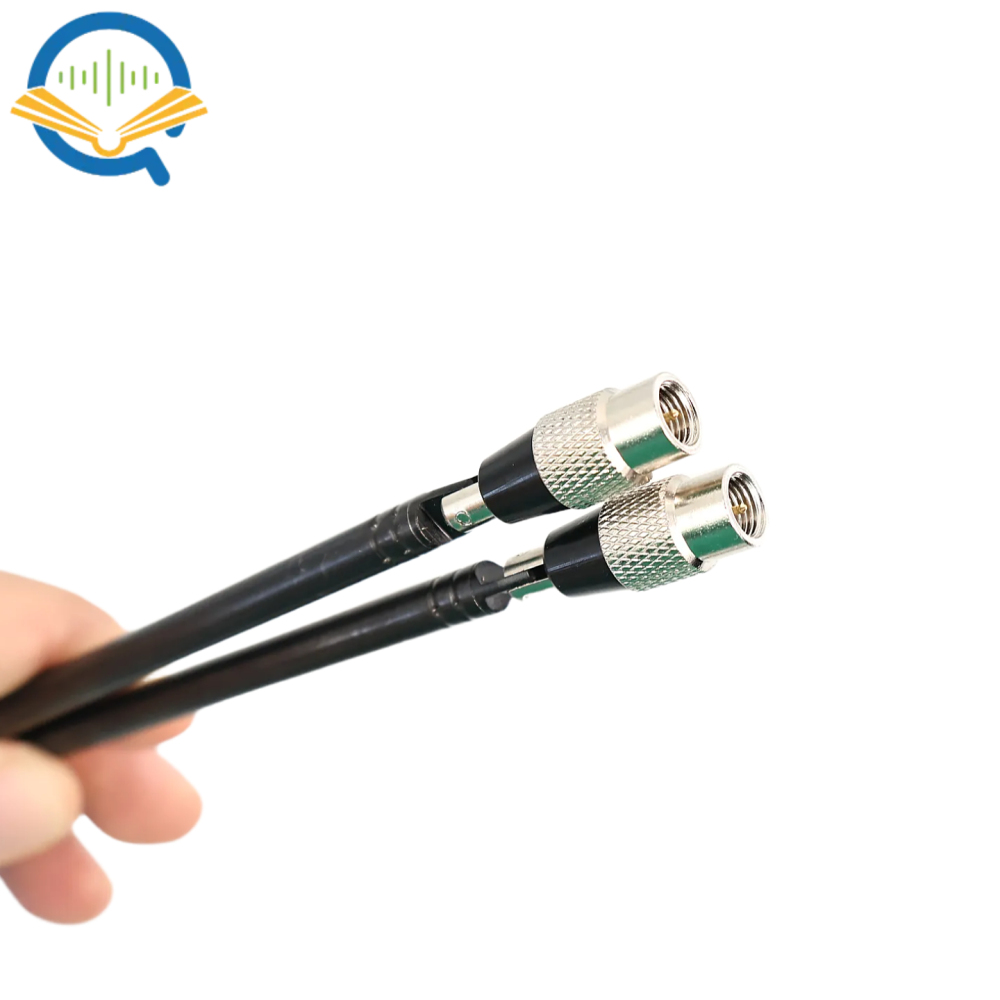 OpenSourceSDRLab 1pcs SMA male 88MHz-1GHz black stainless steel plated rod antenna compatible with HackRF Pro
