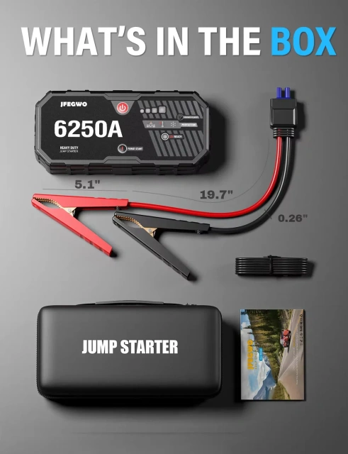 Factory OEM Powerful Portable 12V Power Bank Smart Large Screen Car Emergency Car Booster Jump Starter,GZ JOLLY FLYING LTD