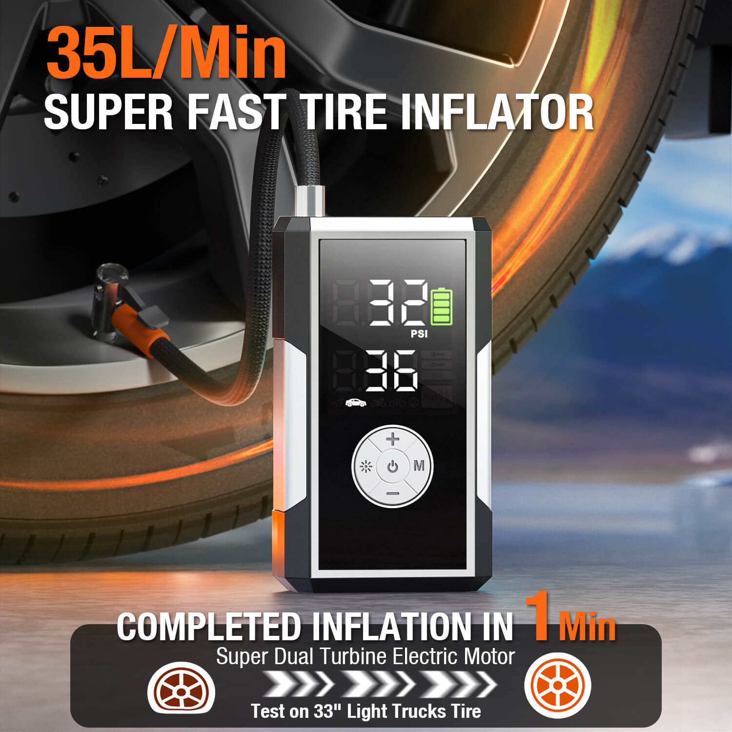Air5-200 grey Portable 12V Electric Car Air Compressor Pump New Car Air Pump Manufacturer for Tire Pressure Monitoring Cars Bikes,GZ Jolly Flying Ltd