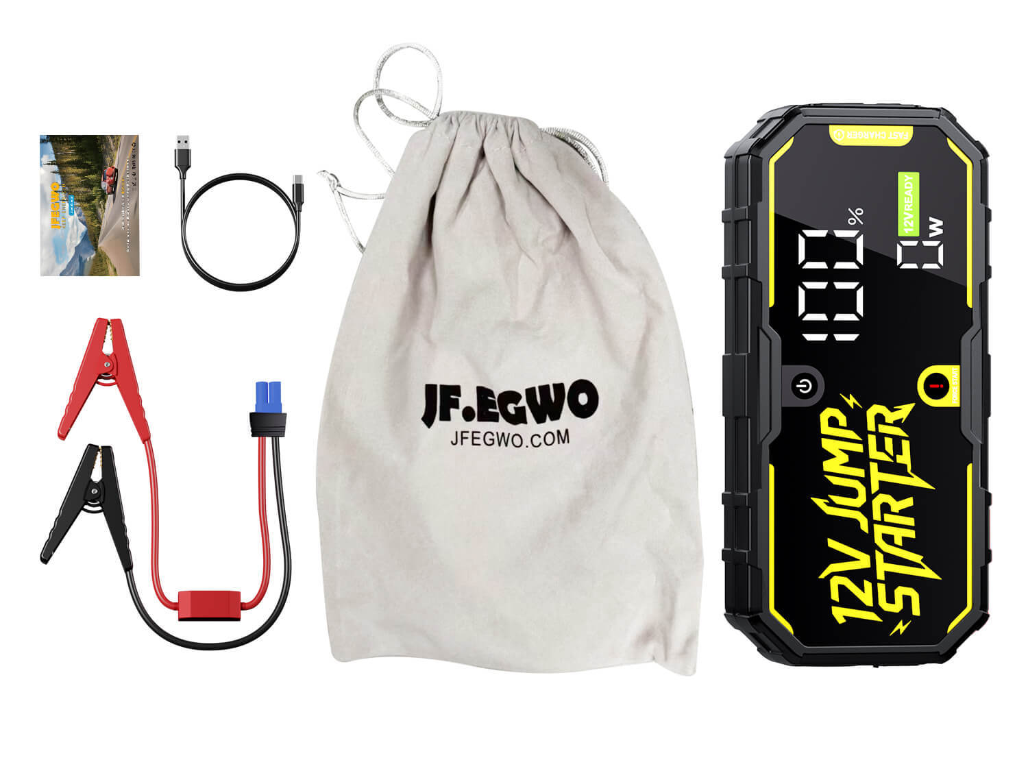 JF Starter F40-Basic | CCA 620, 10000mAh Portable Car Jump Starter & Power Bank | For 7.0L Gasoline /  4.0L Diesel Engines  |  OEM Customizable,GZ Jolly Flying Ltd