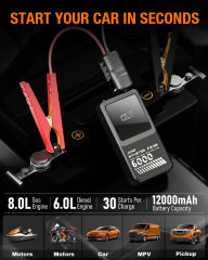 JF Starter F55-6000 | CCA 760, 12000mAh Portable Car Jump Starter & Power Bank | For 8.0L gasoline / 6.0L diesel Engines  |  OEM Customizable,GZ Jolly Flying Ltd