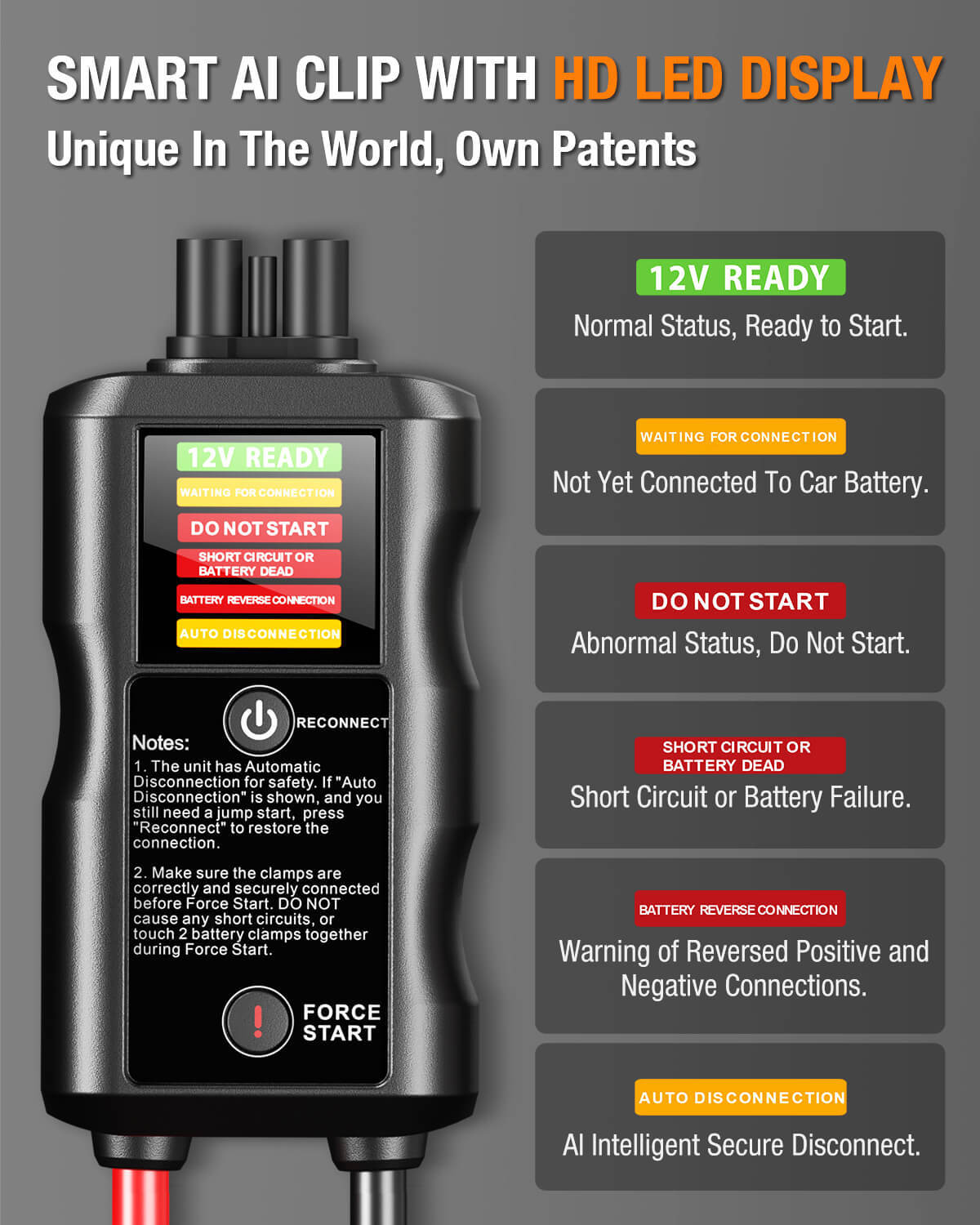 JF Starter F55-6000 | CCA 760, 12000mAh Portable Car Jump Starter & Power Bank | For 8.0L gasoline / 6.0L diesel Engines  |  OEM Customizable,GZ Jolly Flying Ltd