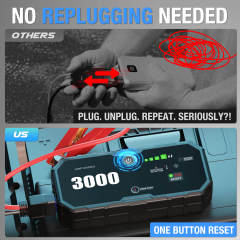 JF Starter F40-3000 | CCA 620, 10000mAh Portable Car Jump Starter & Power Bank | For 7.0L gasoline / 4.0L diesel Engines  |  OEM Customizable,GZ Jolly Flying Ltd