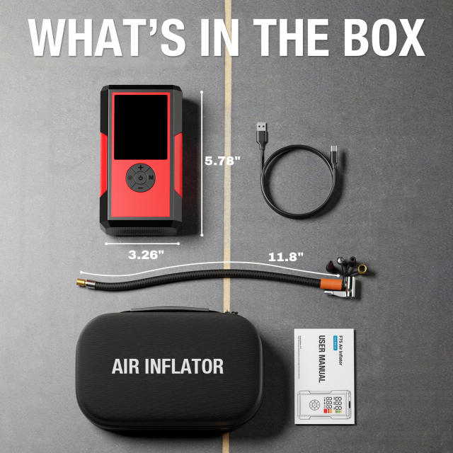 JF Starter Air5-200 Red | 6000mAh Portable Car air pump | OEM Customizable,GZ Jolly Flying Ltd