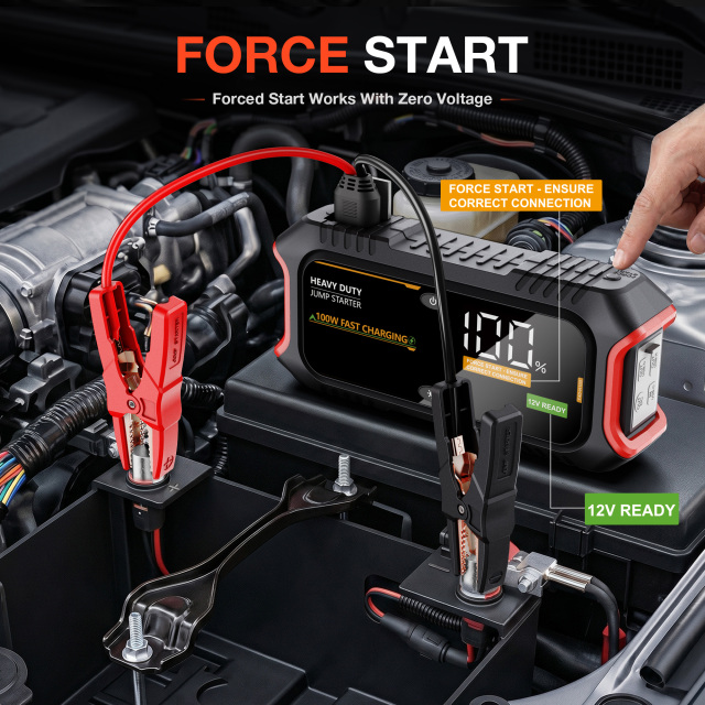 JF Starter F40-H100 | CCA 2000, 32000mAh Portable Car Jump Starter & Power Bank | For 16.0L Gasoline /  12.0L Diesel Engines  |  OEM Customizable,GZ Jolly Flying Ltd