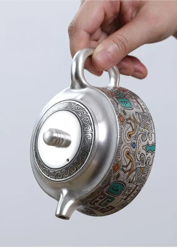 Silver-decorated Tea Set - Ancent Texture