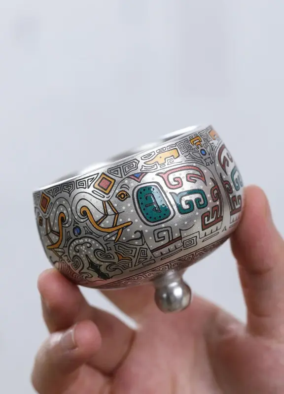 Silver-decorated Tea Set - Ancent Texture