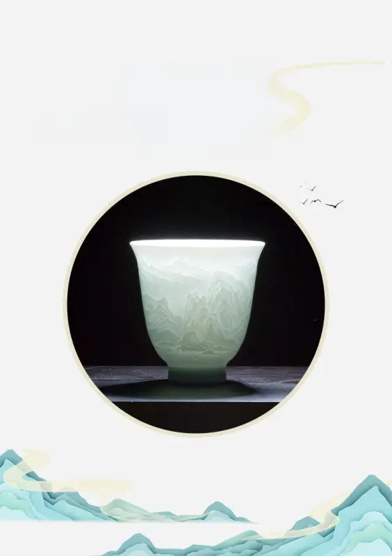 Jingdezhen Kung Fu Tea Set - Thousand Mile River and Mountains