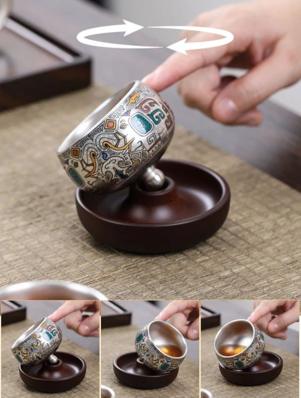Silver-decorated Tea Set - Ancent Texture