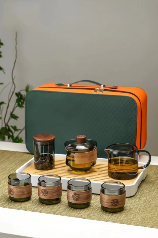 Glass Tea Set - 2024 New Light Luxury Premium Glass Covered Tea Set