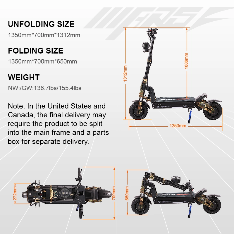GSPACE Mars 11 GTR Ultimate Off-Road Electric Scooter