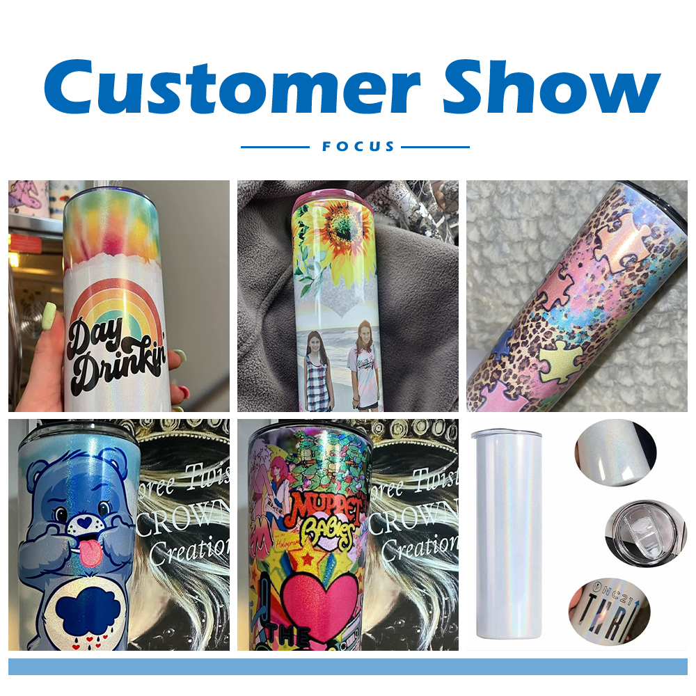 20OZ White Shimmer Sublimation Tumbler