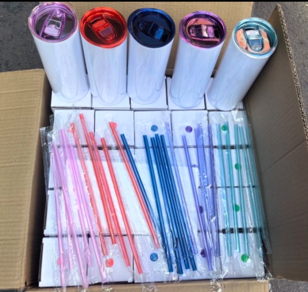 20OZ Sublimation Tumbler With Colored Lids