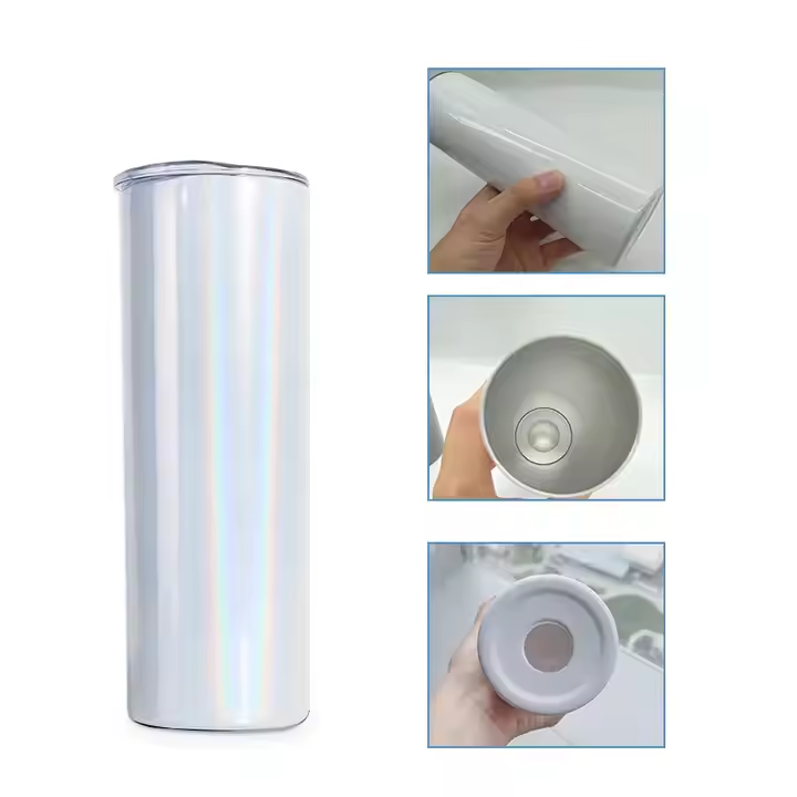 20OZ White Shimmer Sublimation Tumbler