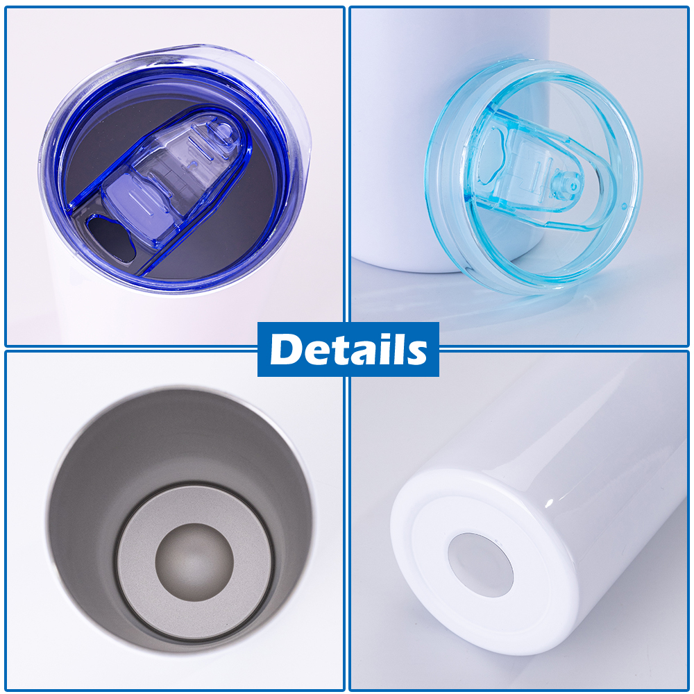 20OZ Sublimation Tumbler With Colored Lids