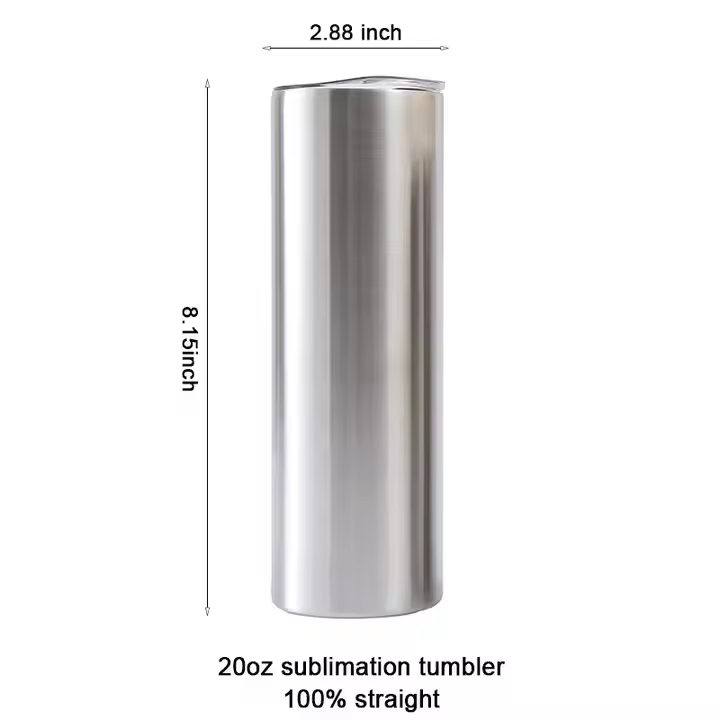 20oz Sliver Stainless Steel Sublimation Tumbler