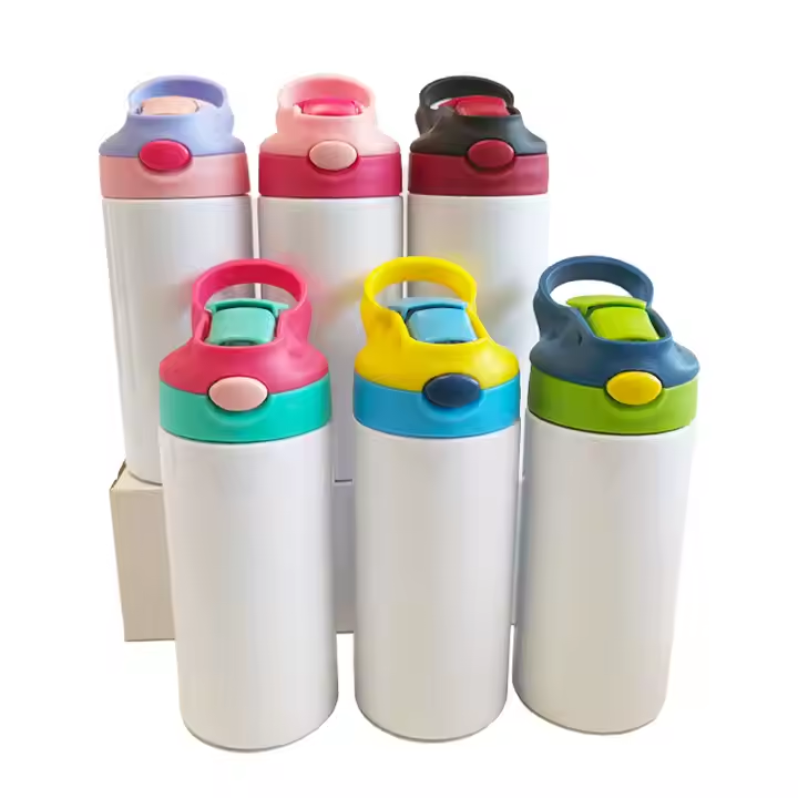 12oz Sublimation Kids Sippy Bottles