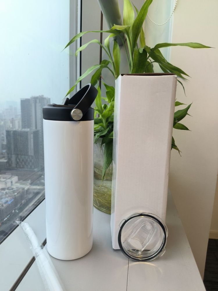 20oz Stainless Steel Sublimation Tumbler with Slide Lid and Handle Lid