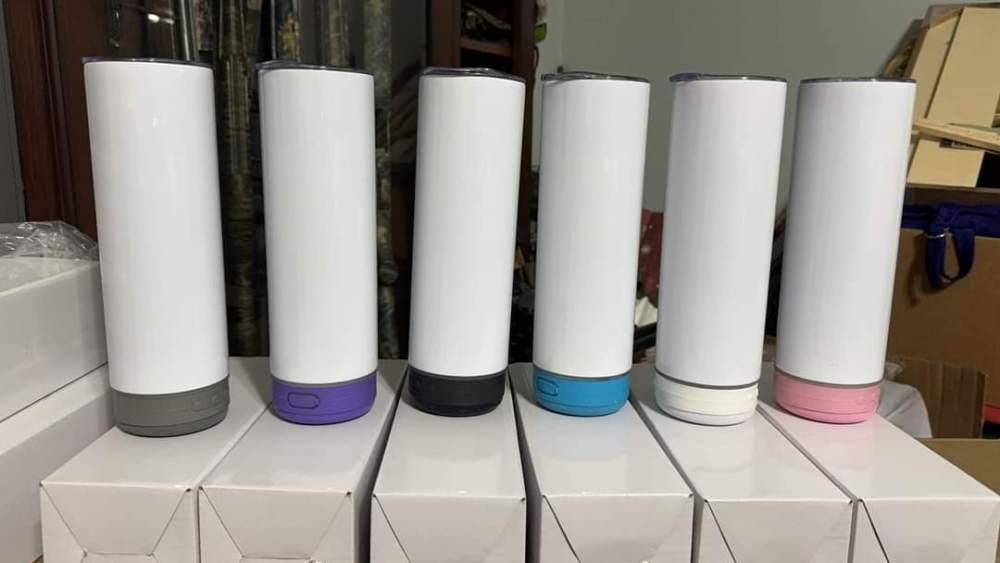 20oz Sublimation Tumblers With Bluetooth Speaker Base