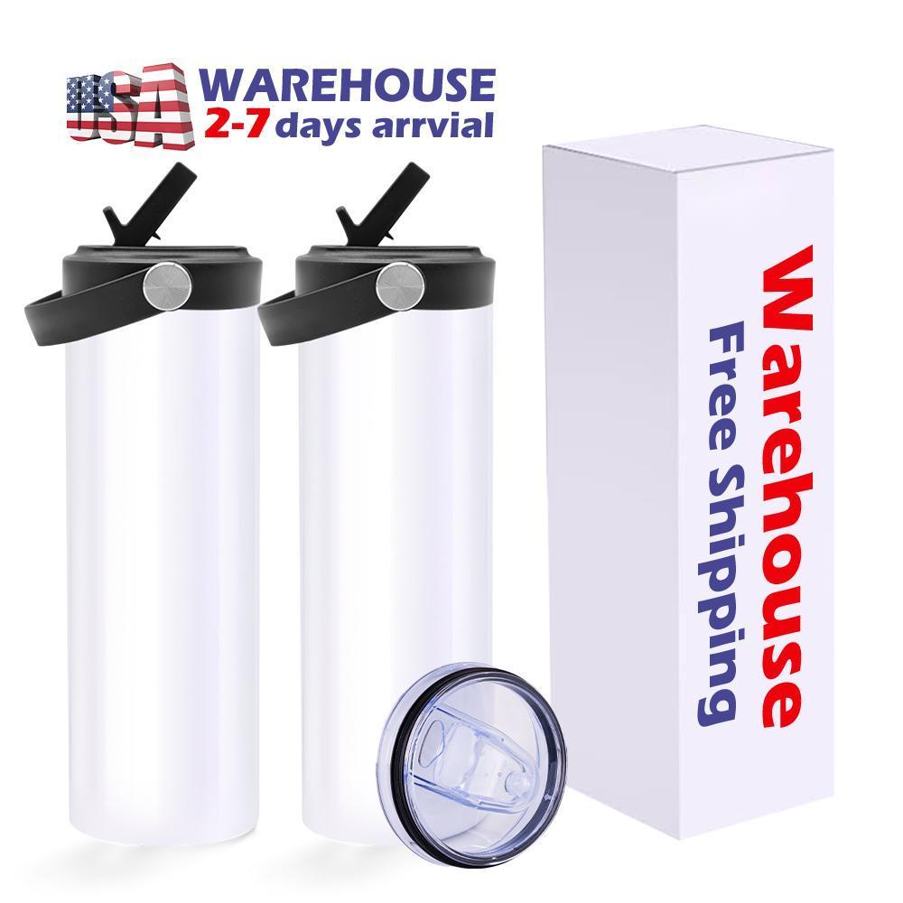 20oz Stainless Steel Sublimation Tumbler with Slide Lid and Handle Lid