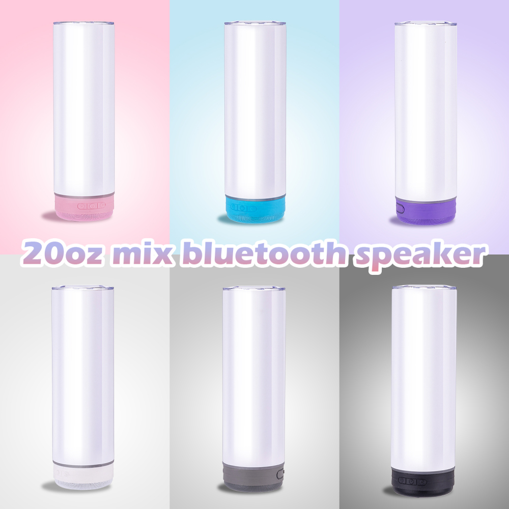 20oz Sublimation Tumblers With Bluetooth Speaker Base