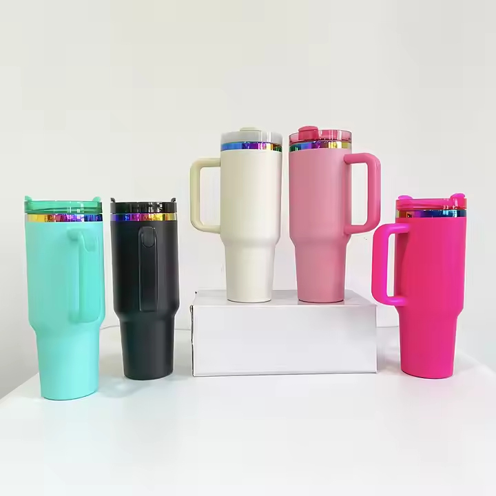 40oz Powder Coated Tumblers Rainbow Quencher Tumbler H2.0