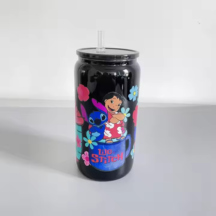 16oz Sublimation Black Can With PP Lids