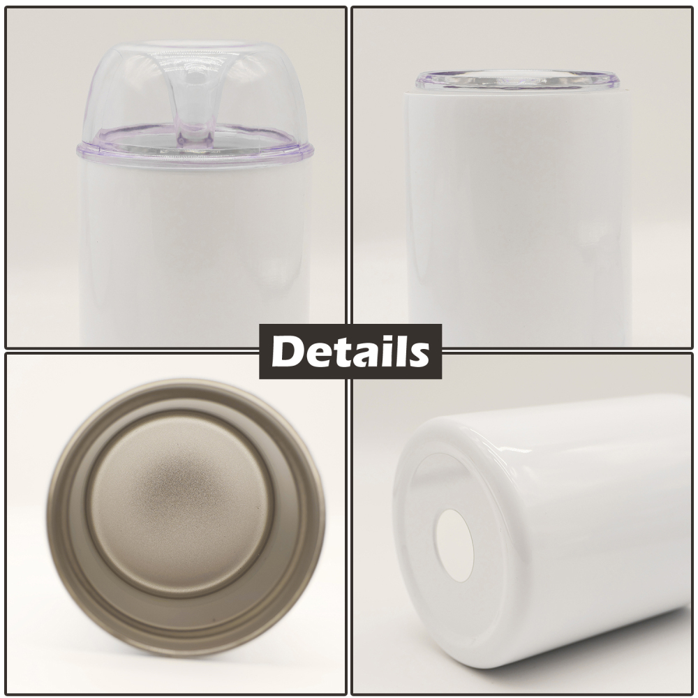 12oz/24oz Round Top Sublimation Cups With Colored Straws