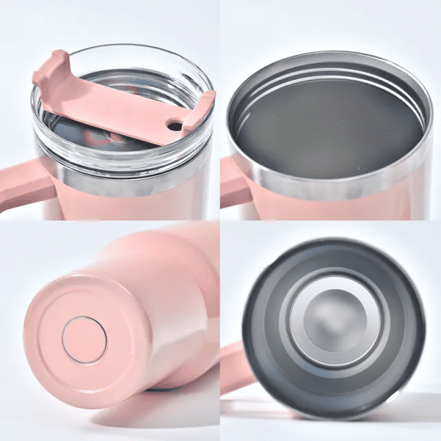 40oz Colored Glitter Sublimation Travel Coffee Mugs with Handle