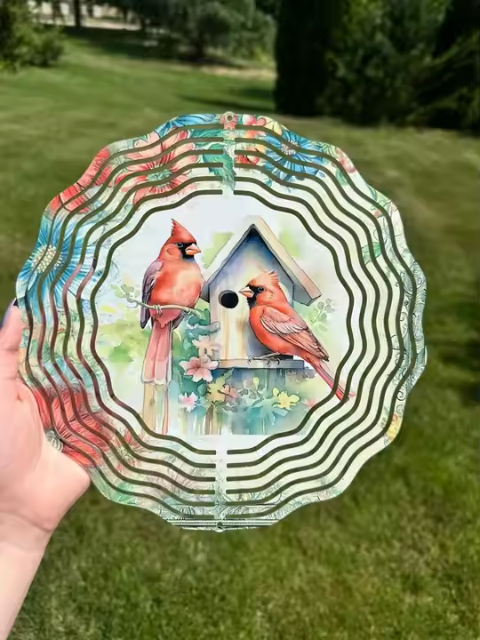 10OZ Sublimation Wind Spinner Double Sides With Hanger