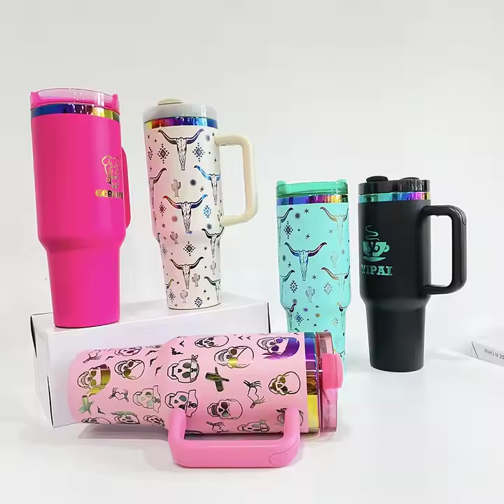40oz Powder Coated Tumblers Rainbow Quencher Tumbler H2.0