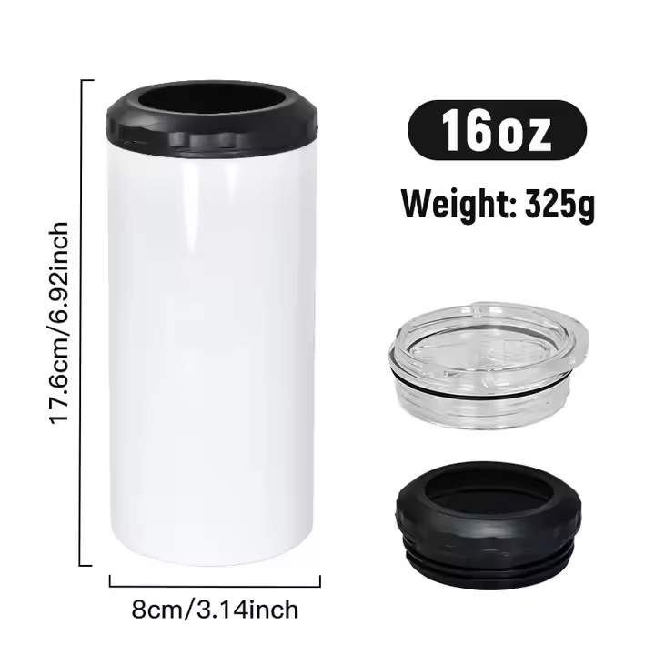 16oz 4 in 1 Stainless Steel Can Cooler
