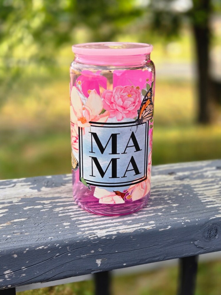 16oz Colored Jelly Sublimation Glass With Plastic lids