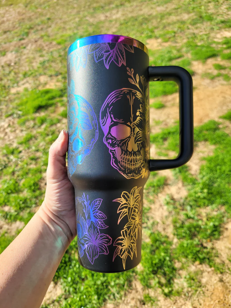 40oz Powder Coated Tumblers Rainbow Quencher Tumbler H2.0
