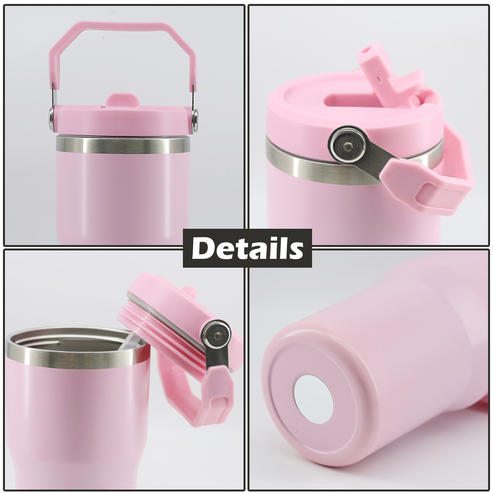 20oz Baby Macaron colored Sublimation Tumbler With Top Handle