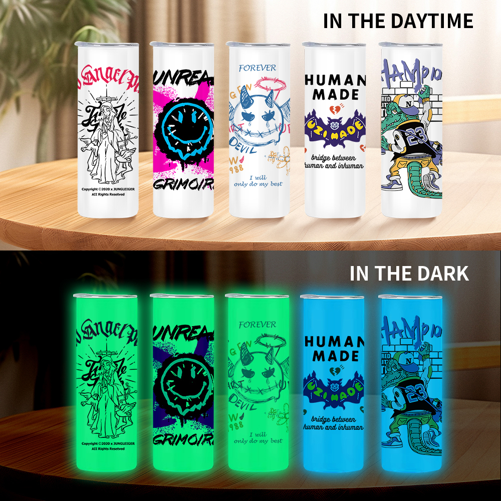20OZ Glow In The Dark Tumblers Green&Blue