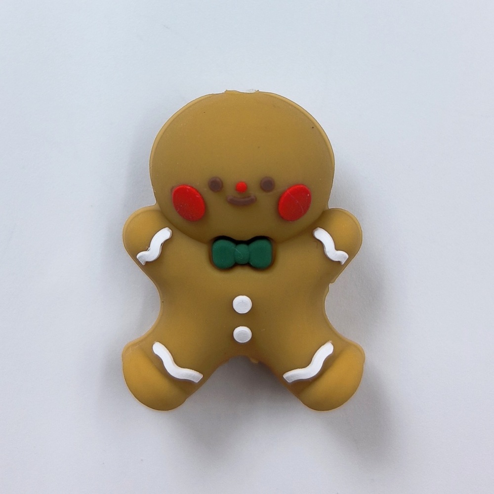 跨境热销圣诞系列新品 3D立体硅胶 卡通 DYI串珠 工厂批发