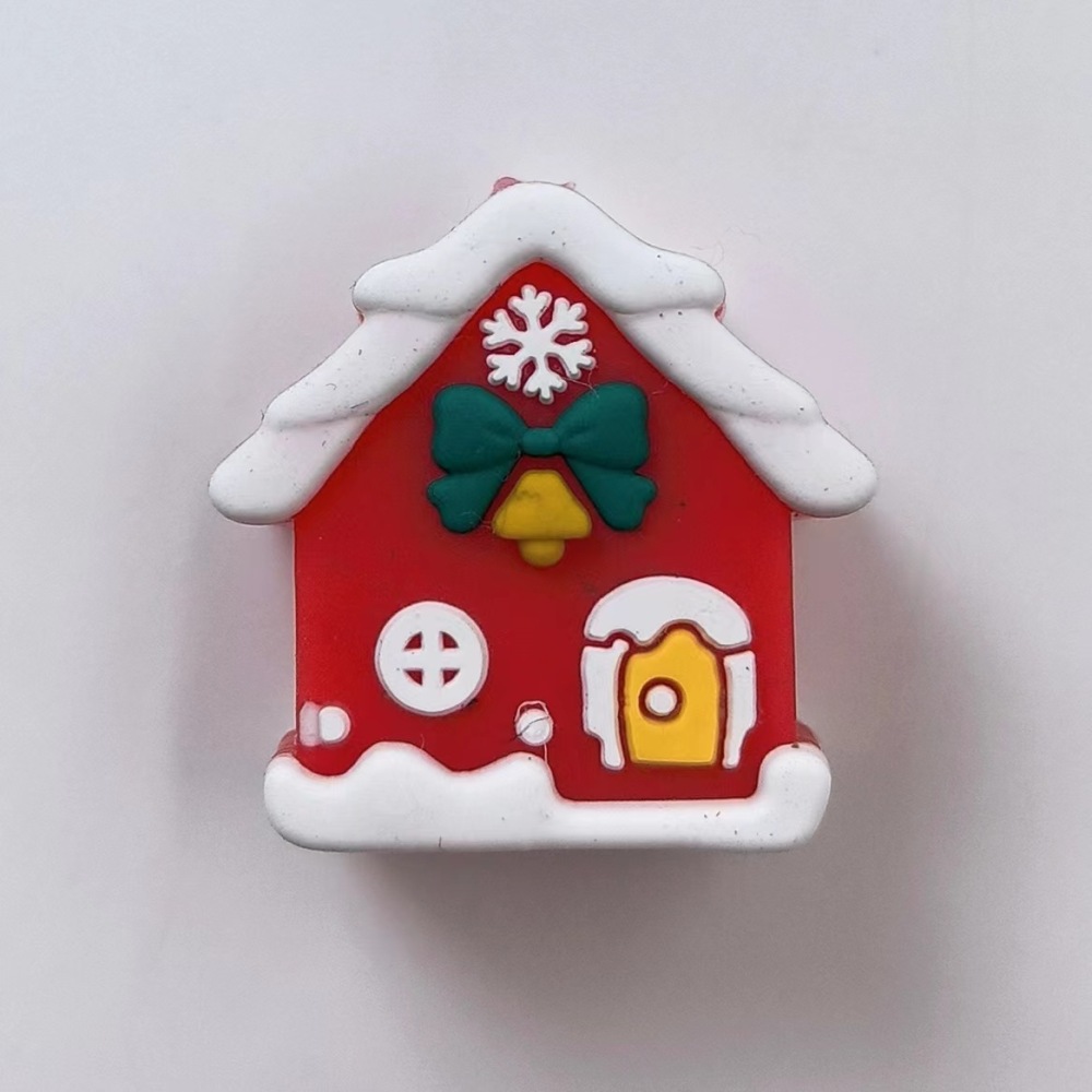Hot-selling Christmas series new products 3D silicone cartoon DYI beads factory wholesale sale