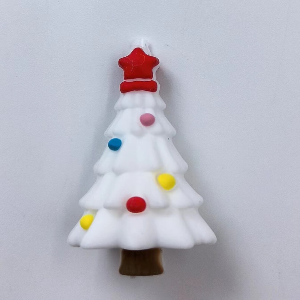 跨境热销圣诞系列新品 3D立体硅胶 卡通 DYI串珠 工厂批发