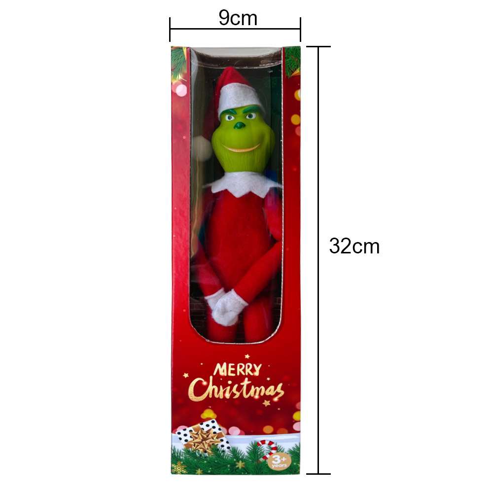 2024 New Cute Elf Dolls Christmas Tree Decorations Grinch Doll