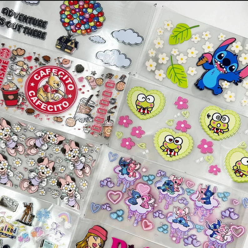 Wholesale UV dtf cup wrap 16Oz Waterproof Transfer Printing for Libbey Glass Cup