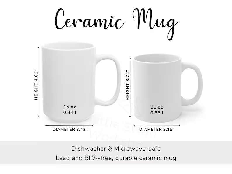 11oz / 15oz Sublimation Ceramic White Mugs With Handle