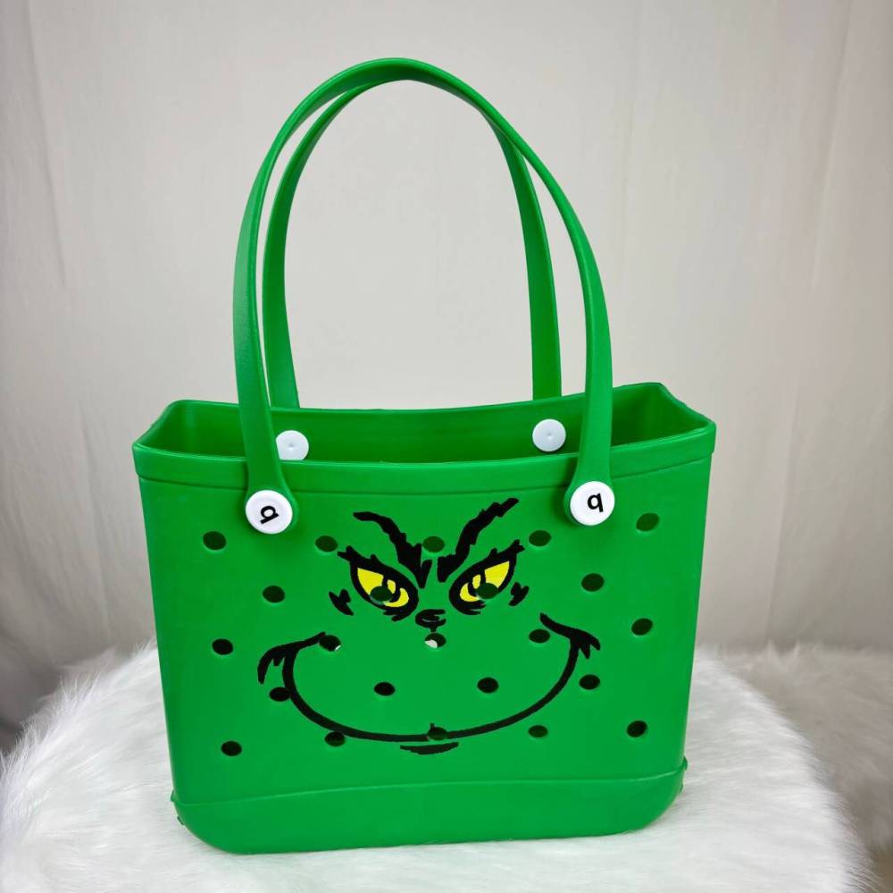 Grinch EVA Rugged Creative Waterproof Sandroof Hole Handbag Beach Bag China Warehouse