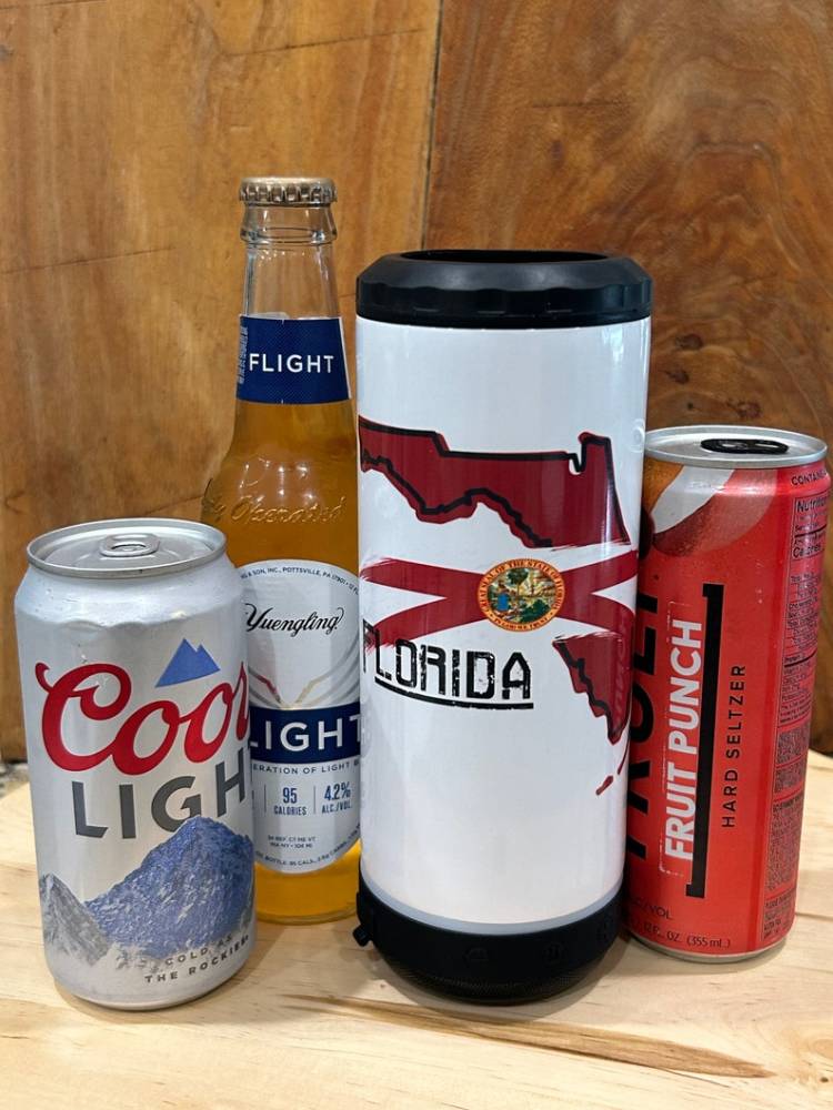 16OZ Sublimation 4 in 1 Can Cooler With Bluetooth Speaker Base